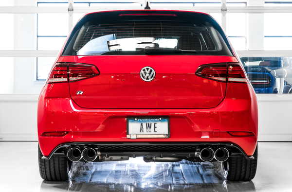 AWE Tuning Mk7 Golf R SwitchPath Exhaust w/Chrome Silver Tips 102mm