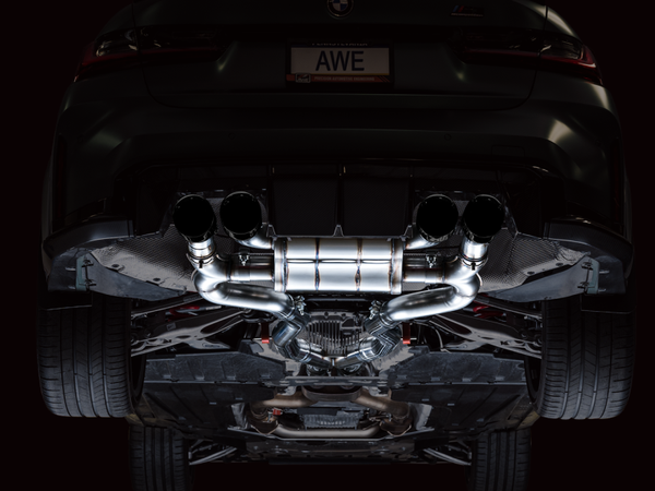 AWE SwitchPath Catback Exhaust for BMW G8X M3/M4 - Diamond Black Tips