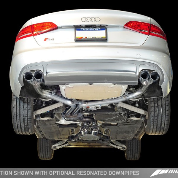 AWE Tuning Audi B8.5 S4 3.0T Track Edition Exhaust - Diamond Black Tips (102mm)