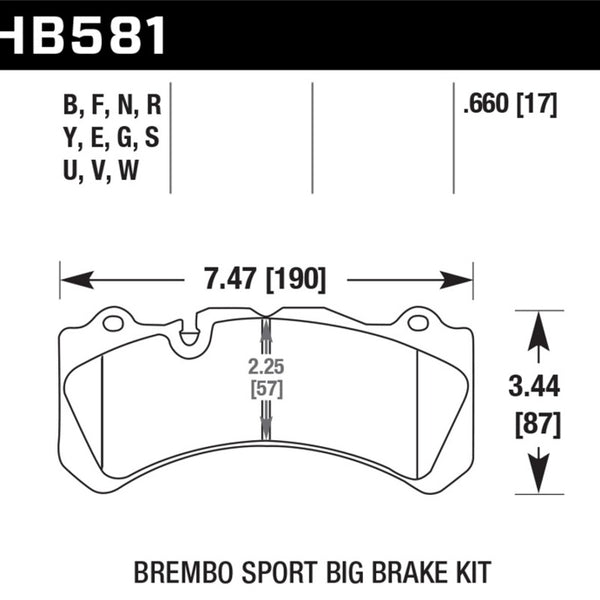 Hawk 09 Nissan GT-R R35 Brembo DTC-70 Race Front Brake Pads