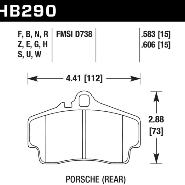 Hawk 99-08 Porsche 911 (996) Carrera 4 / 97-04 Porsche Boxster DTC-30 Race Rear Brake Pads