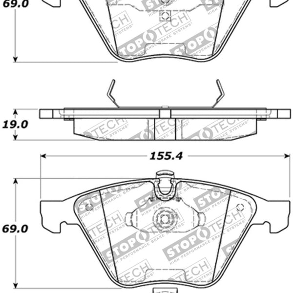 StopTech Performance 07-09 BMW E90/E92/E93 335i Coupe/Sedan Front Brake Pads D918