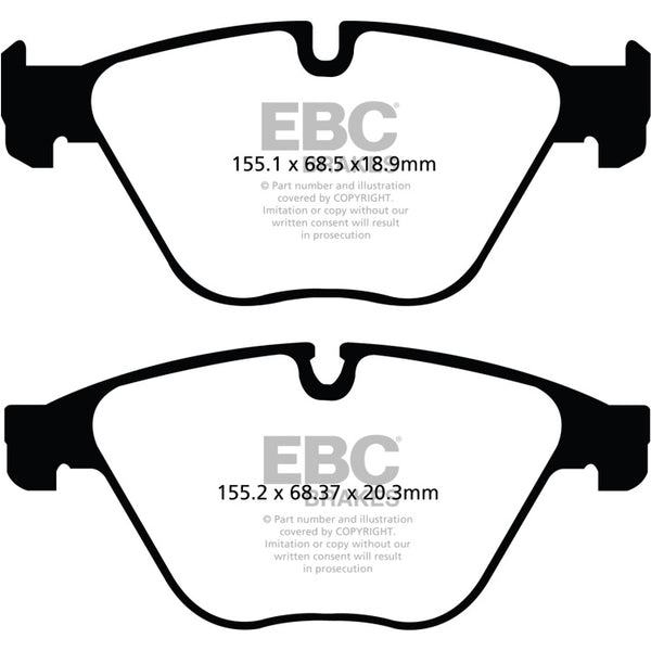 EBC 10+ BMW 535i 3.0 Turbo (F10) Redstuff Front Brake Pads