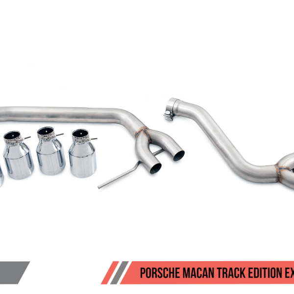 AWE Tuning Porsche Macan Track Edition Exhaust System - Diamond Black 102mm Tips