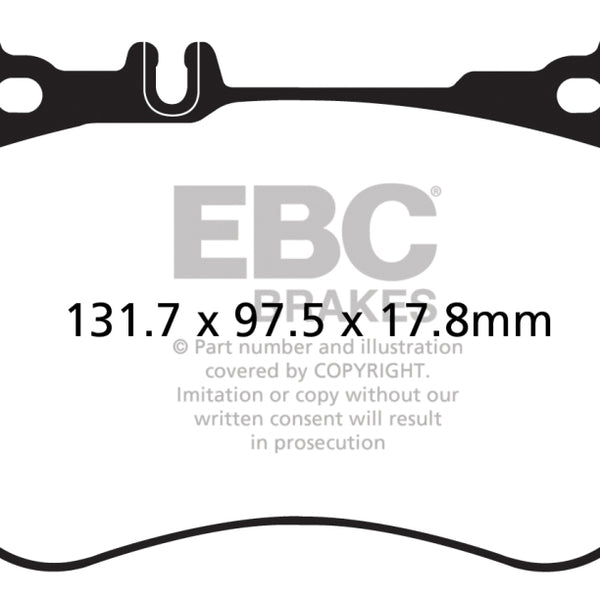 EBC 14+ Mercedes-Benz S550 4.7 Twin Turbo AMG Sport Pkg Redstuff Front Brake Pads