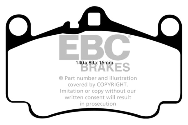 EBC 03-05 Porsche 911 (996) (Cast Iron Rotor only) 3.6 Carrera 4S Redstuff Front Brake Pads