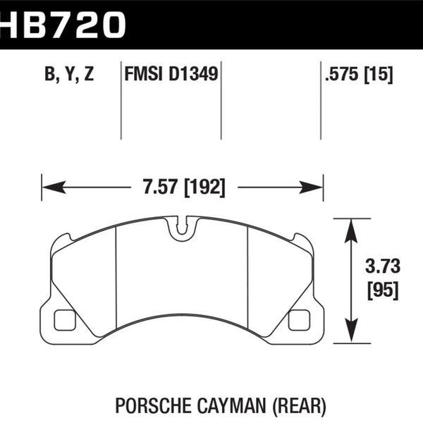Hawk 15-17 Porsche Cayenne Front HPS 5.0 Brake Pads