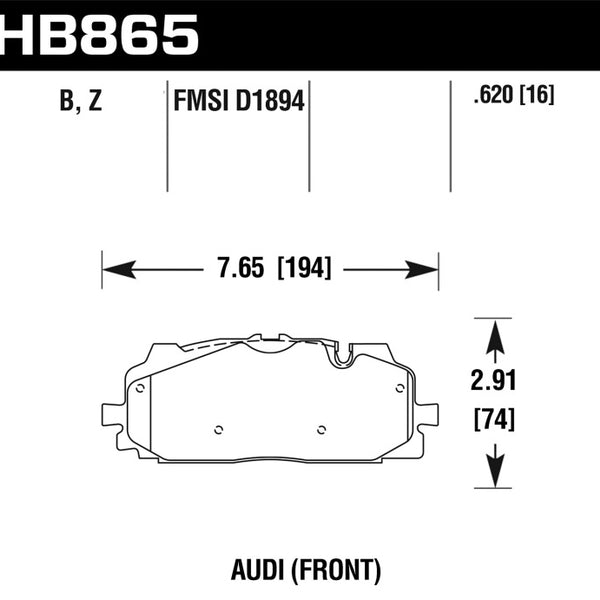 Hawk 18-19 Audi S5 Performance Ceramic Street Front Brake Pads
