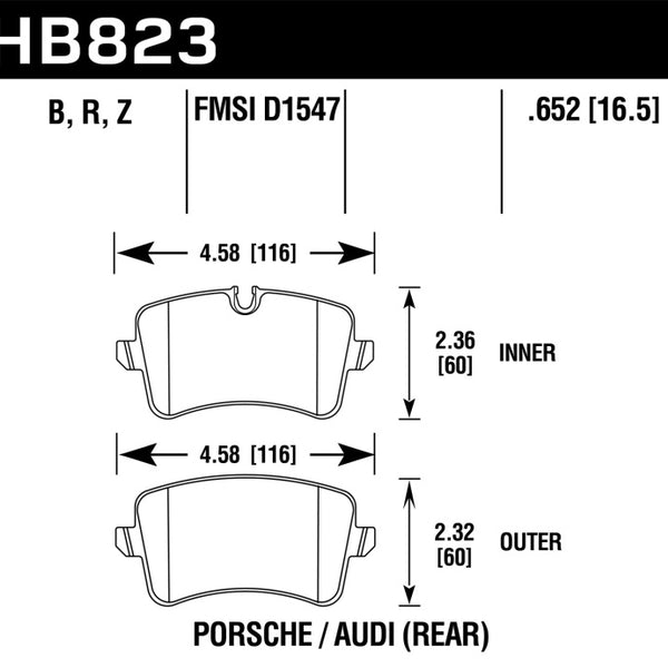 Hawk 11-18 Audi A8 Quattro HPS 5.0 Rear Brake Pads