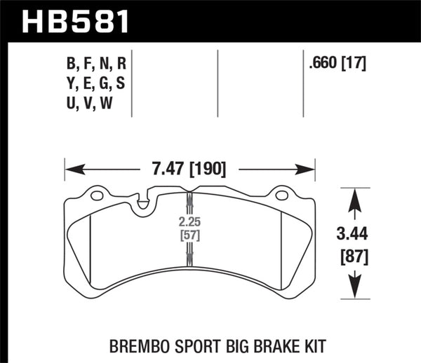 Hawk 09 Nissan GT-R R35 Brembo DTC-70 Race Front Brake Pads