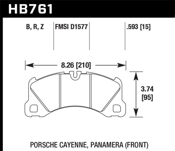 Hawk 10-13 Porsche Panamera / 15-17 Porsche Macan Turbo HPS 5.0 Front Brake Pads