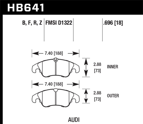 Hawk 09-10 Audi A4/A4 Quattro/A5 Quattro/Q5/S5 / 10 S4 HPS Street Front Brake Pads