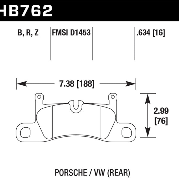 Hawk 11-17 Porsche Cayenne / 11-16 VW Touareg Performance Ceramic Street Rear Brake Pads