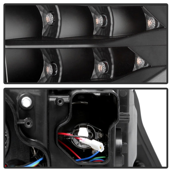 Spyder 09-12 BMW E90 3-Series 4DR Projector Headlights Halogen - LED - Black - PRO-YD-BMWE9009-BK