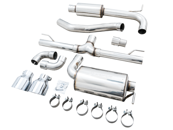 AWE 2022 VW GTI MK8 Touring Edition Exhaust - Chrome Silver Tips