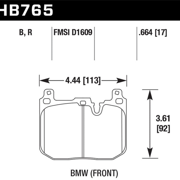 Hawk 14-15 BMW 228i/Xi HPS 5.0 Front Brake Pads