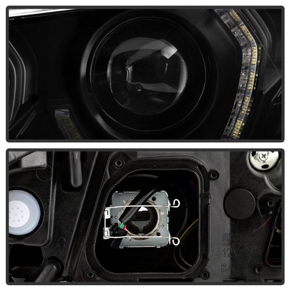 Spyder BMW 5 Series F10 11-13 Xenon/HID AFS Projector Headlights - Black PRO-YD-BMWF10HIDAFS-SEQ-BK