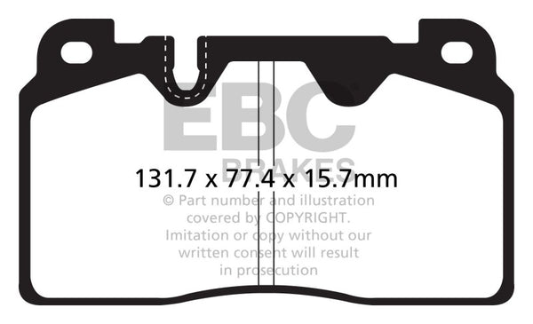 EBC 12+ Audi Q5 2.0 Turbo (Brembo) Yellowstuff Front Brake Pads