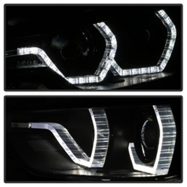 Spyder 12-14 BMW F30 3 Series 4DR Projector Headlights - LED DRL - Blk Smoke PRO-YD-BMWF3012-DRL-BSM