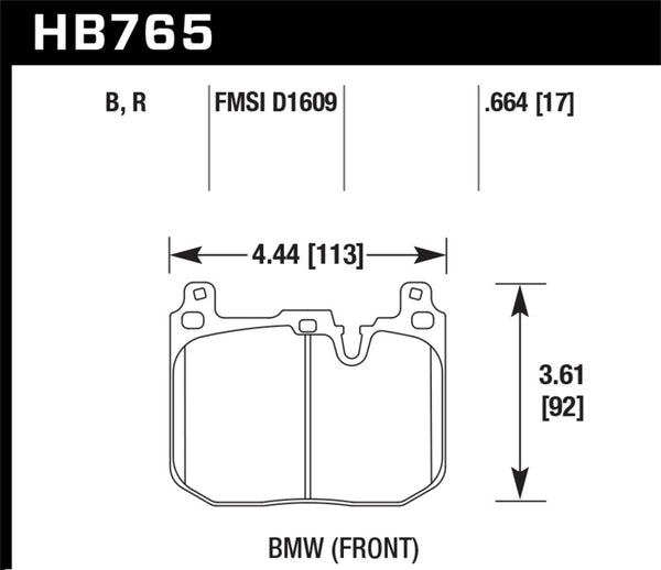 Hawk 13-16 BMW 328i xDrive DTC-70 Front Race Brake Pads