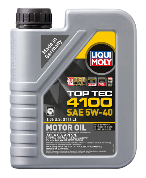 LIQUI MOLY 1L Top Tec 4100 Motor Oil SAE 5W40