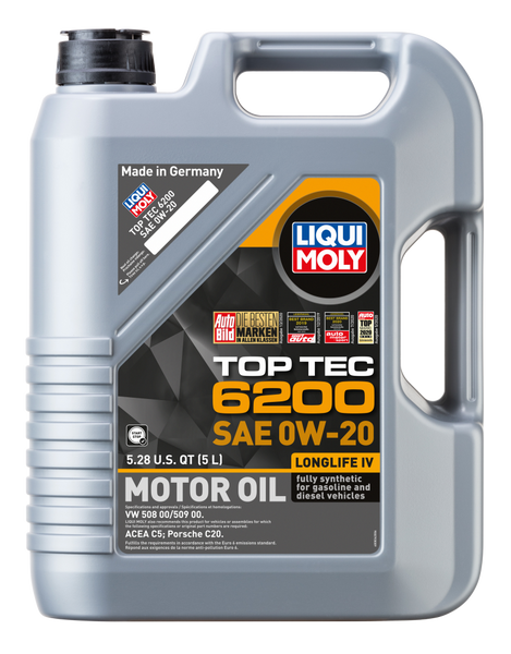 LIQUI MOLY 5L Top Tec 6200 Motor Oil SAE 0W20