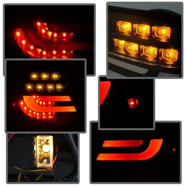 Spyder 04-06 BMW E46 2Dr (Coupe ONLY No Conv.) Lgtbar Styl LED Tail Lghts Blk ALT-YD-BE4604-LBLED-BK