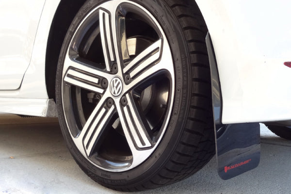 Rally Armor 2015-2016 VW Golf R UR Red Mud Flap w/ White Logo