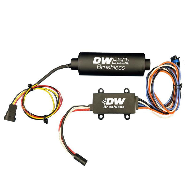 DeatschWerks DW650iL Series 650LPH In-Line External Fuel Pump w/ Single/Dual-Speed Controller